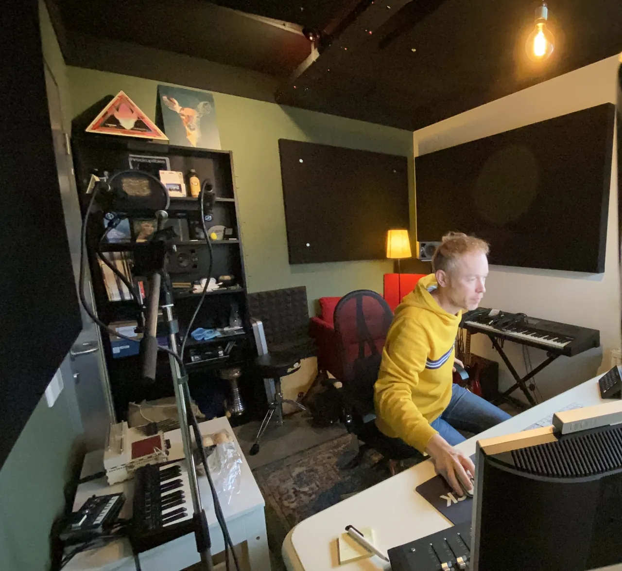 Christiaan Unck in de studio